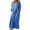 Blue, variant on Joernso Women Vintage Solid Color Long Sleeve O Neck Pockets Maxi Dress Tunic Kaftan