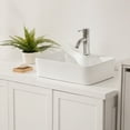 thumbnail image 4 of 19"x15" White Ceramic Rectangular Vessel Bathroom Sink, 4 of 8