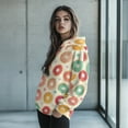thumbnail image 2 of COEQINE Oversized Sweatshirts Pullover Tops Women's Hoodies Loose Long Sleeves Fashion Y2K Fit Soft Casual Wear Hooded Sweatshirt Donut Lightweight Fall Winter Outfits Clothes, S, 2 of 7