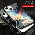 thumbnail image 2 of Nalacover For iPhone 14 Pro Fit Slim Case,Stylish Galaxy Pattern Design Luxury Tempered Glass Back Case Anti-scratch Side with TPU Bumper Shockproof Camera Lens Protective Cover.A, 2 of 6