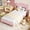 Pink, variant on Memoryfield Twin Size Bed Frame with Upholstered Headboard, Low Profile Platform, Heavy Duty, Wooden Slats, Noise-Free, No Box Spring Needed, Light Blue