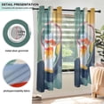 thumbnail image 3 of Yayeee Window Curtains Light Filtering 63"x42" Grommet Panel Pair Home Living Room Decor, Goldfish Bowl, 3 of 7