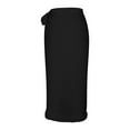 thumbnail image 5 of Mrat Flared Skirts Women's Casual Fashion Solid Color Flowing Skirt Hip Wrap Skirt Bubble Skirts S-213 Black One Size, 5 of 6