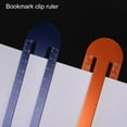 thumbnail image 5 of Straight Ruler 13cm Metric Bookmark Clip Ruler, Orange Red, 2 Pieces, 5 of 6