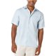 thumbnail image 1 of CubAvera - Camisa con botones de lino carmín para hombre, azul, extragrande CubAvera Botones al frente, 1 of 1