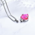 thumbnail image 4 of Birthstone Crystal Cremation Urn Necklace Heart Ashes Necklace Carved Locket Stainless Steel Memorial Keepsake for Ashes, 4 of 6