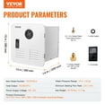 thumbnail image 3 of VEVOR RV Tankless Water Heater, Instant Shower with 15 x 15 inches White Door and Remote Controller, 55000BTU Optimized Comfort Performance Hot Water, Ideal for RVers Family Everyday Use, 3 of 9