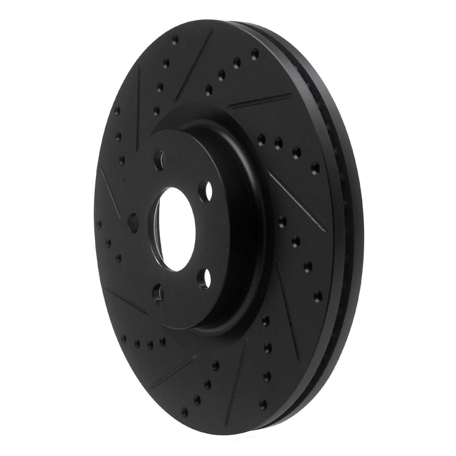 Dynamic Friction Company 633-54264L DFC Brake Rotor - Drilled And Slotted - Black