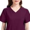 thumbnail image 3 of Niaahinn Women's Medical Scrubs Set - Quick Dry V-Neck Top with Pants, Multiple Pockets, Adjustable Drawstring, 10 colors, 3 of 7