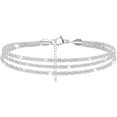 thumbnail image 1 of Tobilleras para Mujer, Tobilleras Brillantes De Múltiples Capas para Mujer, Tobilleras Ajustables De Oro/Plata Brillantes para Mujer, Tobilleras Lindas De Playa para Verano, 1 of 5