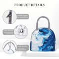 thumbnail image 4 of Balery Blue White Fluid Art Bolsa de Almuerzo para Mujeres, Caja de Almuerzo, Bolsa de Almuerzo Pequeña Impermeable, Tote de Almuerzo Reutilizable con Gran Capacidad, 4 of 6