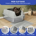 thumbnail image 4 of ModFusion Leakproof Cat Litter Box with Anti-Slip Mat, Scoop Holder & Stainless Steel Design – Light Gray, Snug-Fit for Cats and Kittens, 4 of 10