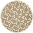 thumbnail image 2 of SAFAVIEH Courtyard Carol Geometric Indoor/Outdoor Area Rug, 6'7" x 6'7" Round, Brown/Beige, 2 of 10