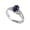 Rose Gold, variant on A.F GEMS Blue Sandstone Engagement Ring for Women, Oval Galaxy Stone Ring, Art Deco Promise Ring with Zircon Accents Gold 5