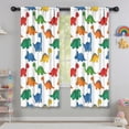 thumbnail image 5 of Blackout Kids Curtains,White Colorful Dinosaurs Pattern Childrens Insulated Curtains Set Of 2,Bedroom Essentials,Toddler Room Decor 42"x63", 5 of 5