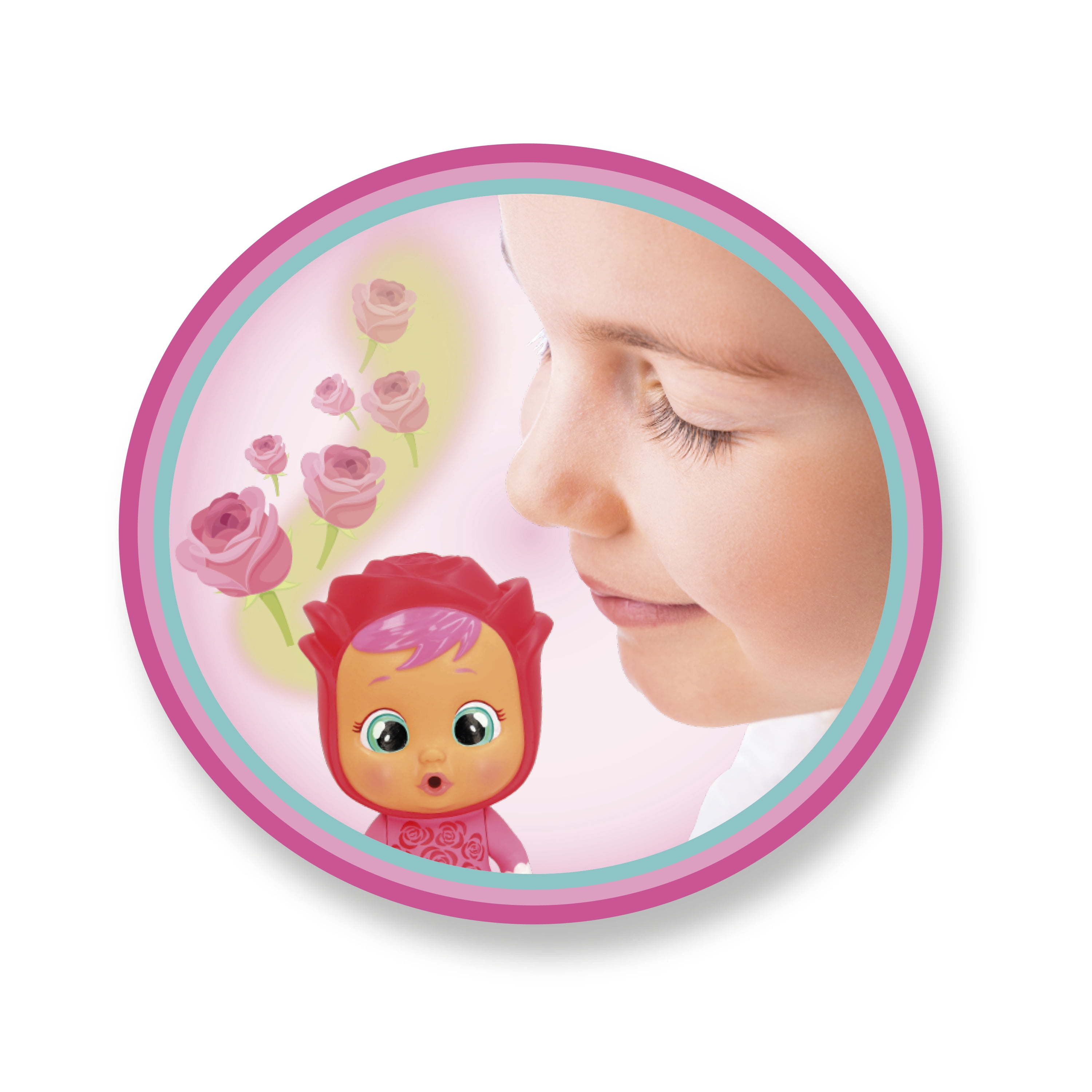 Cry Babies Magic Tears - Vélo Chariot De Rose - Playset Parfums Avec 17 Accessoires - Poupée Qui Sent La Rose - +3 Ans - 12