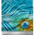 thumbnail image 1 of Soimoi Rayon Fabric Peacock Feather Fabric Prints by Yard 42 Inch Wide, 1 of 3