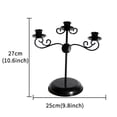 thumbnail image 2 of Portavelas de 3 Cabezas, Candelabro de Adorno, Soporte de Pilar Negro,, 2 of 8