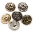 thumbnail image 3 of 5pcs Vintage Lion Pattern Shank Metal Button Round for Sewing Clothing Suits Blazer Jacket Uniform Handwork (Golden, 12.5mm), 3 of 10