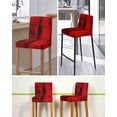 thumbnail image 5 of Red Bar Stool Covers Set of 2, Retro Oil Painting Modern Abstract Art Aesthetics Stretch Washable Bar Chair Covers with Backs, Removable Pub Counter Height Chair Cover for Kitchen Dining Room Cafe, 5 of 7