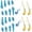 Blue 16 fish, variant on Retractable Fishing Game – 8 Fish, 2 Rods, Who Can Catch the Longest Fish Game, Competitive Catch & Measure Party Game for Couples, Friends