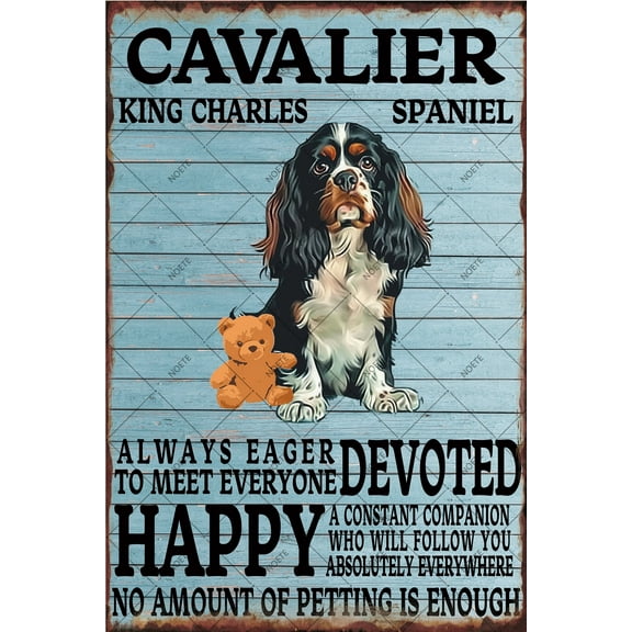 Noete 12x16 Inch Animal Metal Tin Sign Vintage-Style Decorative Wall Art for Home, Shop & Bar Unique Animal Metal Tin Sign for Pet Lovers & Retro Decor Enthusiasts