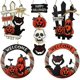 thumbnail image 3 of Letrero colgante de feliz Halloween LzGUNGY decoración de puerta material madera contrachapada tamaño 30,5*30*0,6 cm, 3 of 5