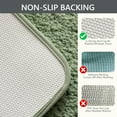 thumbnail image 4 of Tripumer Microfiber Bathroom Mat Shaggy Bathroom Rug Soft Plush Mat 20 x 32 inch Bathroom Rug Extra Soft Mat Water Absorbent Machine Washable Thick Plush Rugs Non Slip Dries Quickly Light Green, 4 of 6