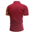 thumbnail image 4 of CEHVOM Men Summer Casual Buttons Turn-Down Collar Short Sleeve Loose Shirt Tops, 4 of 5