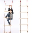 thumbnail image 1 of Kids Rope Ladder With Wooden Rungs Rope Ladder Outdoor Indoor Climbing Ladder Swing Toys Children Sport Gift, 1 of 5