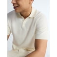 thumbnail image 4 of Free Assembly Men's Boucle Polo Sweater with Short Sleeves, Sizes XS-3XL, 4 of 5