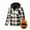 Gray, variant on Men's Sherpa Lined Plaid Flannel Shirt Jacket with Hood Button Down Slim Hoodies Winter Warm Outerwear Coat with Pockets