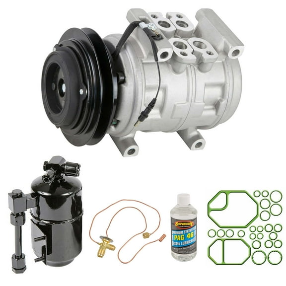 AC Compressor & A/C Kit For Mercedes 560SL R107 1986 1987 1988 1989 - Includes Drier, Expansion Valve, PAG Oil & O-Rings - BuyAutoParts