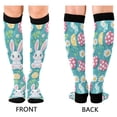 thumbnail image 4 of FORMRS Womens Knee High Socks Casual Long Thick Travel Daily Wear, 1 Pair, Cartoon Easter Bunny, 4 of 6