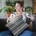 thumbnail image 2 of Plutus Brands Blue Plutus Harmony Border Luxury Throw Pillow 24 in x 24in, Double Sided 24" x 24", 2 of 9