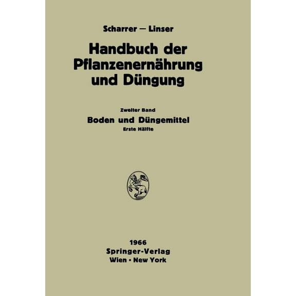 Boden Und Düngemittel, (Paperback)