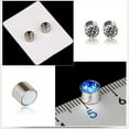 thumbnail image 6 of HOOUN 1 Pair Stainless Steel Magnetic Stud Earring Women Men Non-Piercing Clip On-White, 6 of 9