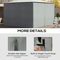 thumbnail image 6 of 9.84' x 13.1' Gazebo Sidewall Set with Hooks/C-Rings, Light Gray, 6 of 11
