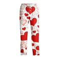 thumbnail image 4 of Fgvctg Mens Pajama Pants Valentine's Day Comfy Sleepwear Wide Leg Pajama Heart Graphic High Waisted Pjs Pant Lightweight Spring Drawstring Lounge Pants with Pockets Pink L, 4 of 6