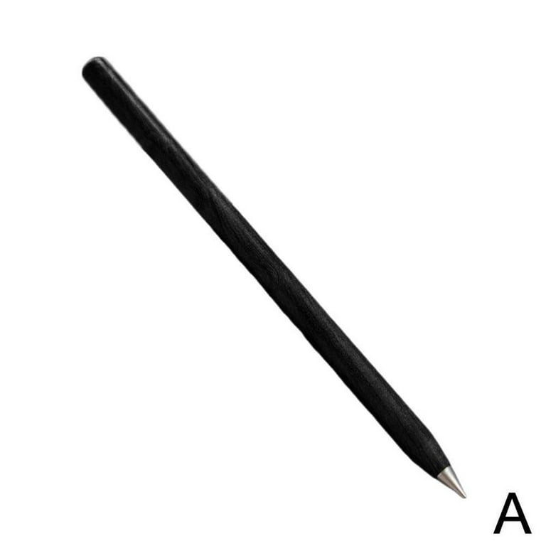 Durable Pencil Inkless Pencil Metal Pencil Eternal Pencil Wooden Metal Gift Pen School Supplies Set Drawing Pencil Sketch Pencil, Black