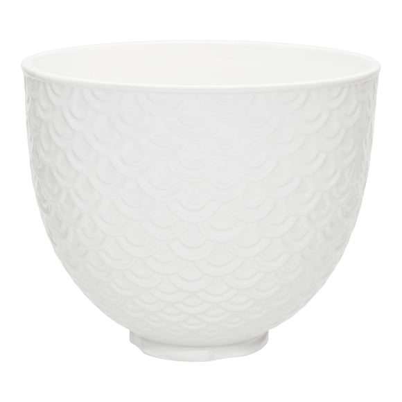 KitchenAid® 5 Quart White Mermaid Lace Ceramic Bowl