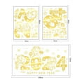 Hafidenty 2024 New Year Window Stickers Cute Cartoon Dragon Pattern