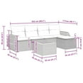 thumbnail image 2 of vidaXL Garden Sofa Set Black PE rattan 6-piece set Adjustable Feet, 2 of 10