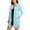 Blue, variant on ClodeEU Women's Zip Long Sleeve Hooded UV Protection Long Jacket ,Casual Solid Color Coat with Pockets Black,Women's Plus L