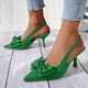 thumbnail image 2 of Correas de Tacón para Tacones Altos de Satén Punteado Pie Slingbacks, Tacones Altos de las Mujeres Abrir la Espalda Color Sólido, 2 of 6