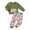 Green, variant on Happy Town Newborn Baby Girls Clothes Floral Long Sleeve Fall Winter Sweatsuit Casual Girls Outfit Set