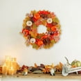 thumbnail image 4 of WEGFTDUOP Halloween Decor Pumpkin Pinecone Wreath Festival Decoration Thanksgiving Door Hanging Berry Simulation Maple Leaf Indoor Ornaments, 4 of 6