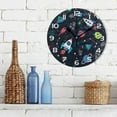 thumbnail image 3 of GZHJMY Space Rocket Wall Clock, 10" Silent Non Ticking Round Clock, Oil Painting Easy to Read Clock for Living Room Bedroom Bathroom Home Decor Holiday Gifts, 3 of 7