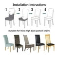 thumbnail image 5 of Large Dining Chair Covers,XL Stretchy Chair Protector Removable Washable Universal Anti-Dust Spandex Jacquard Chair Slipcovers for Dining Room Kitchen Hotel-6 Pcs-G, 5 of 7