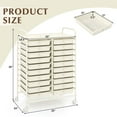 thumbnail image 3 of Costway 20 Drawers Rolling Storage Cart Art Craft Organizer on Wheels Multipurpose White, 3 of 10